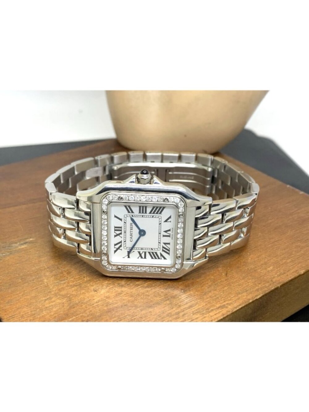 Cartier Panthère De WSPN0011 Womens Watch Swiss Quartz Custom Diamond Bezel 31mm - Picture 8 of 14